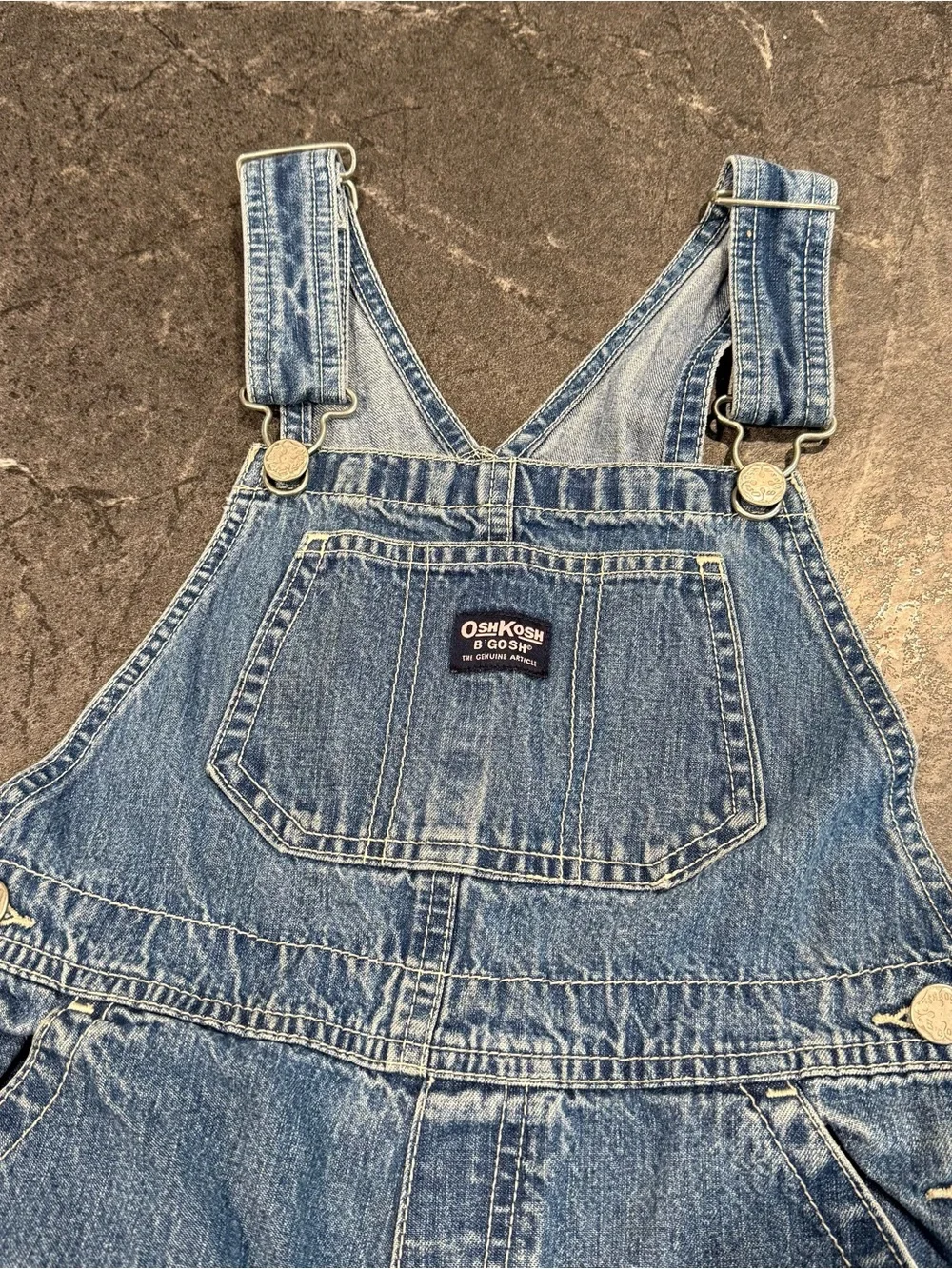 Vintage Oshkosh B’Gosh overalls girls size 6 kids blue denim